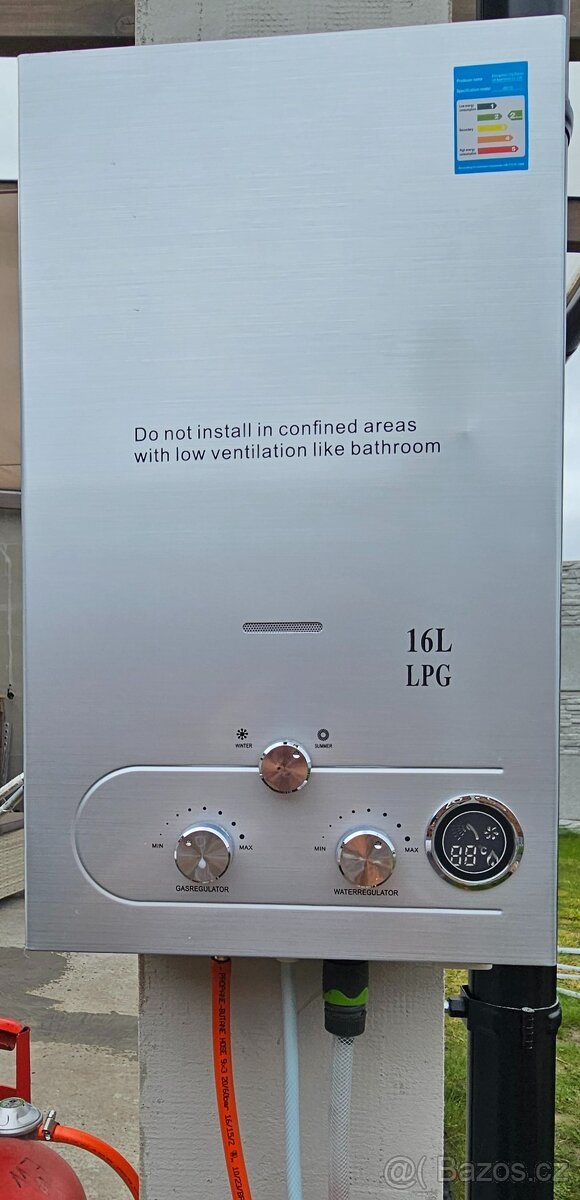Boiler ohřev teplé vody 16l na plyn LPG