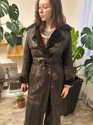 Rabbit leather coat