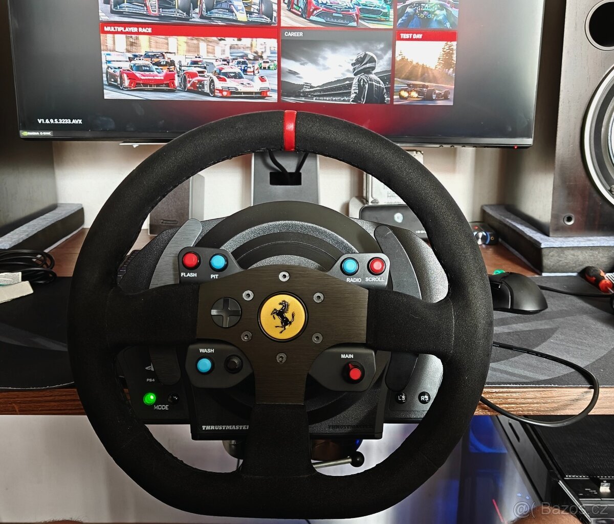 Thrustmaster t300 Ferrari Alcantara+ TLCM pedály kovove Cell