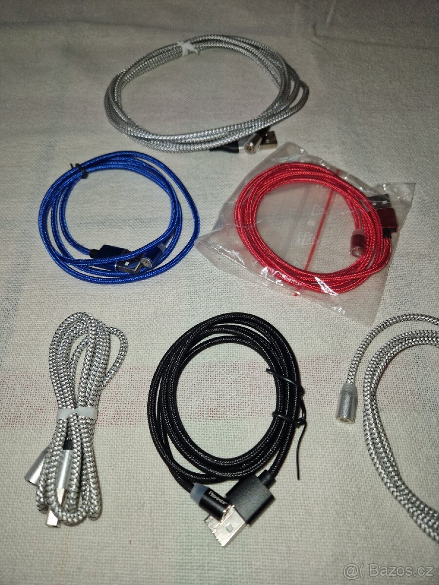 Magnetický nabíjecí kabel USB-C, Micro USB, IOS