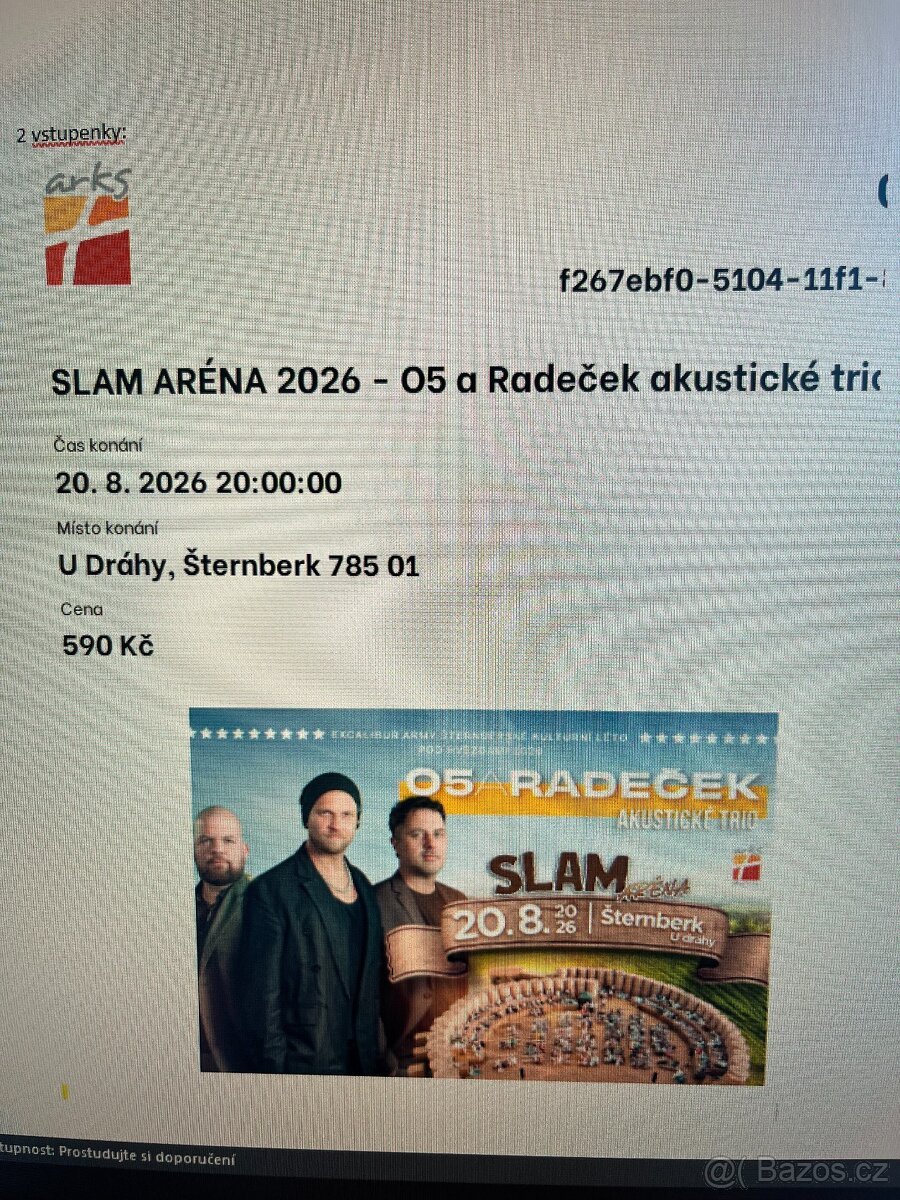 Vstupenky O5 a Radeček akustické trio 20.8. ve 20 h