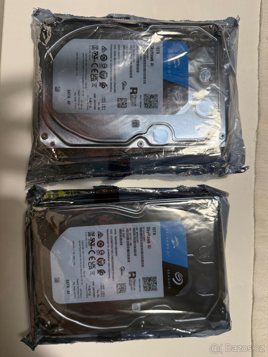 Seagate SkyHawk AI 10TB – 2x NOVÝ, nerozbalený disk