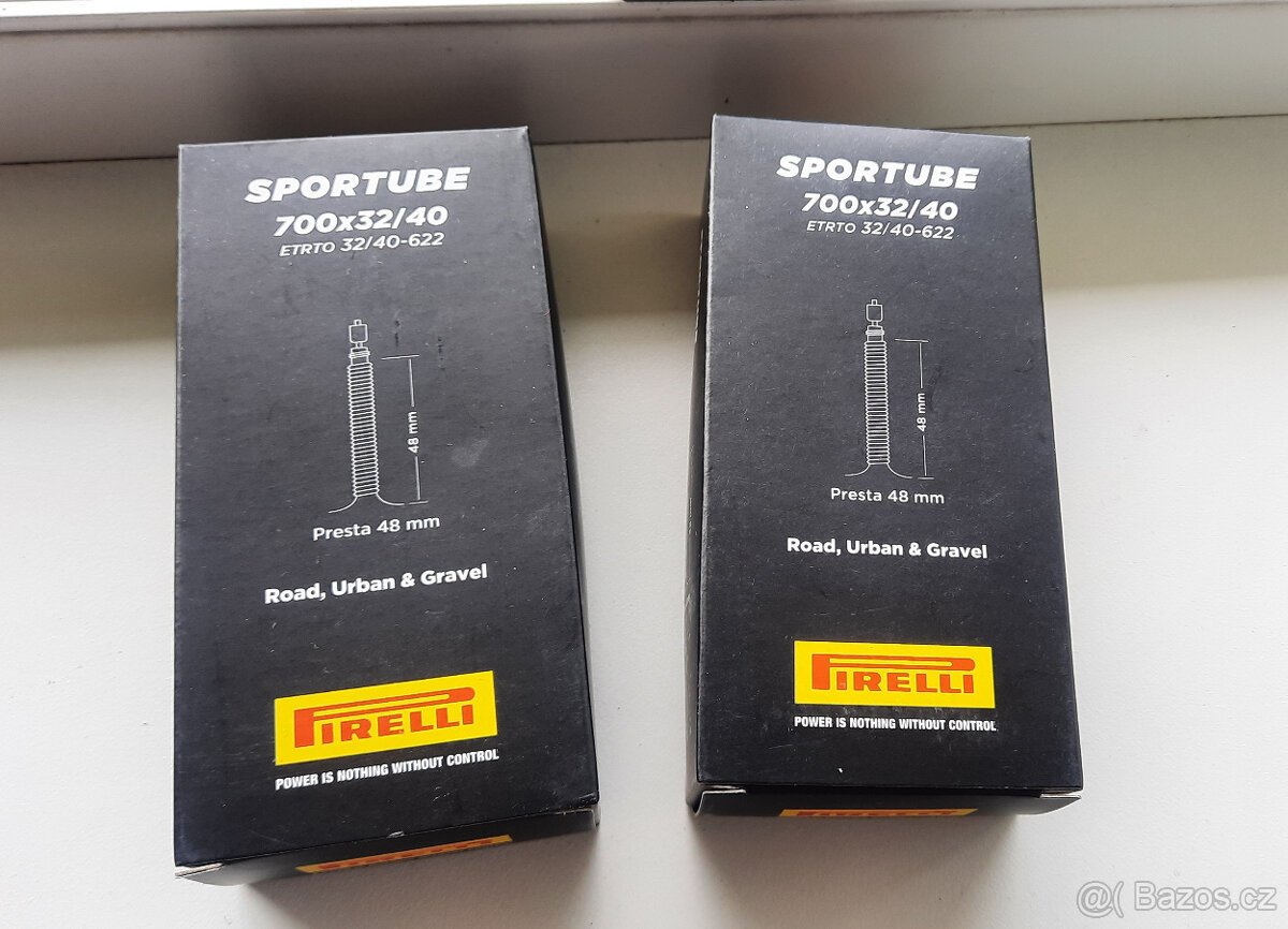 2x Pirelli duše SPORTUBE 700x32/40 silnice/gravel