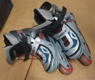 Kolečkové in-line brusle unisex stavitelné vel. 34-36