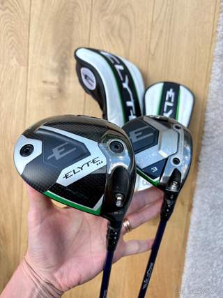 Callaway Elyte triple diamond driver a trojka dřevo