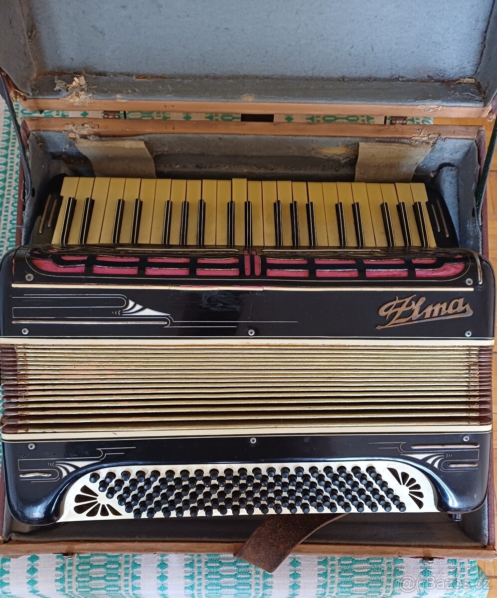 Akordeon, harmonika, pianovka Zima 120 basů