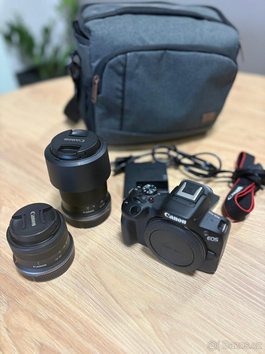Canon EOS R50 + objektivy + příslušenství