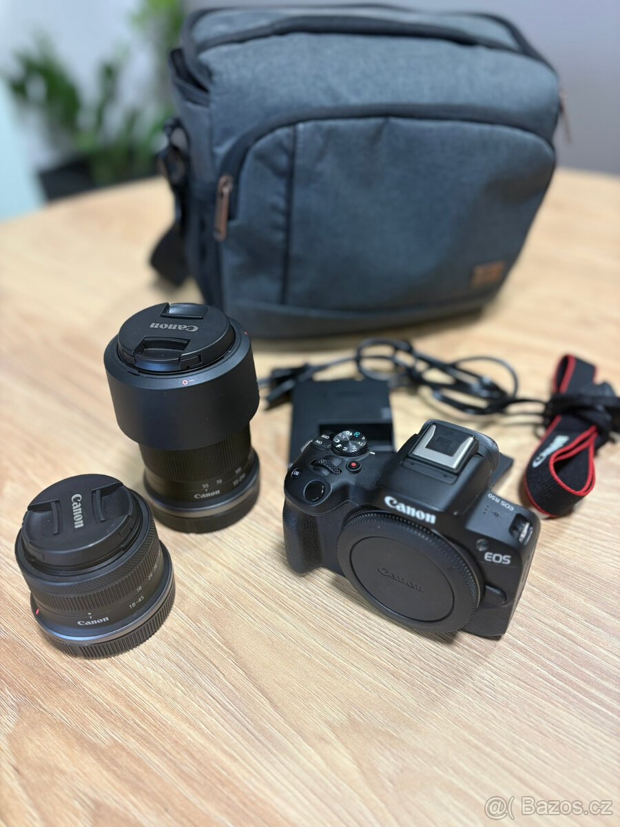 Canon EOS R50 + objektivy + příslušenství