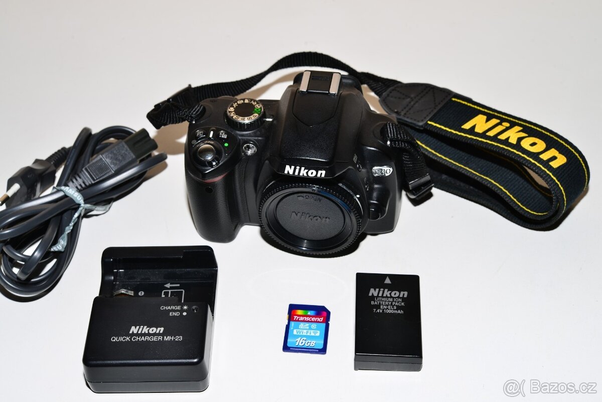 Nikon D60 + příslušenství