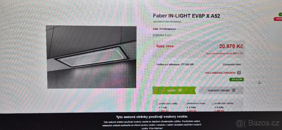 Odsavač par Faber vestavný digestoř