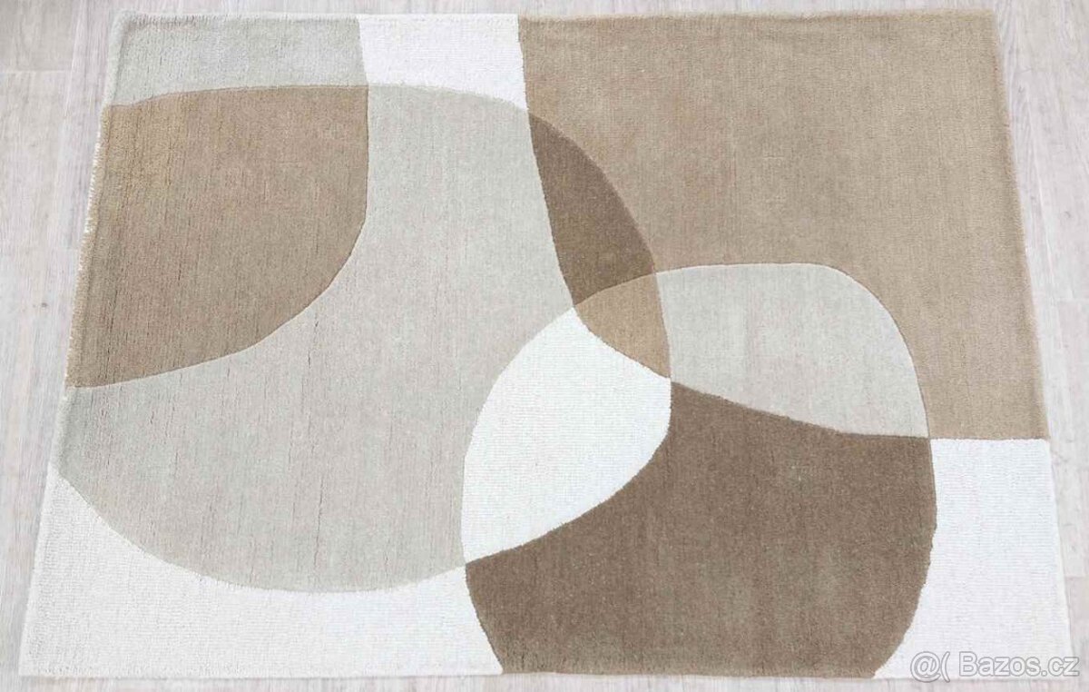 Hnědý vlněný koberec 120x170 cm Glow Flair Rugs