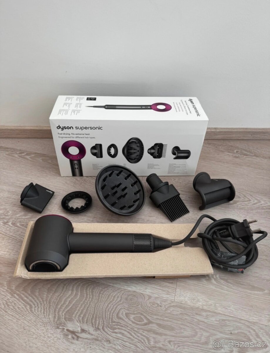 Dyson Supersonic HD07 Iron/Fuchsia – komplet, výborný stav