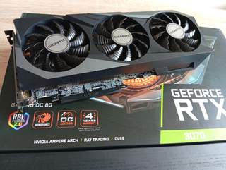 GIGABYTE GeForce RTX 3070 GAMING OC 8G – PERFEKTNÍ STAV