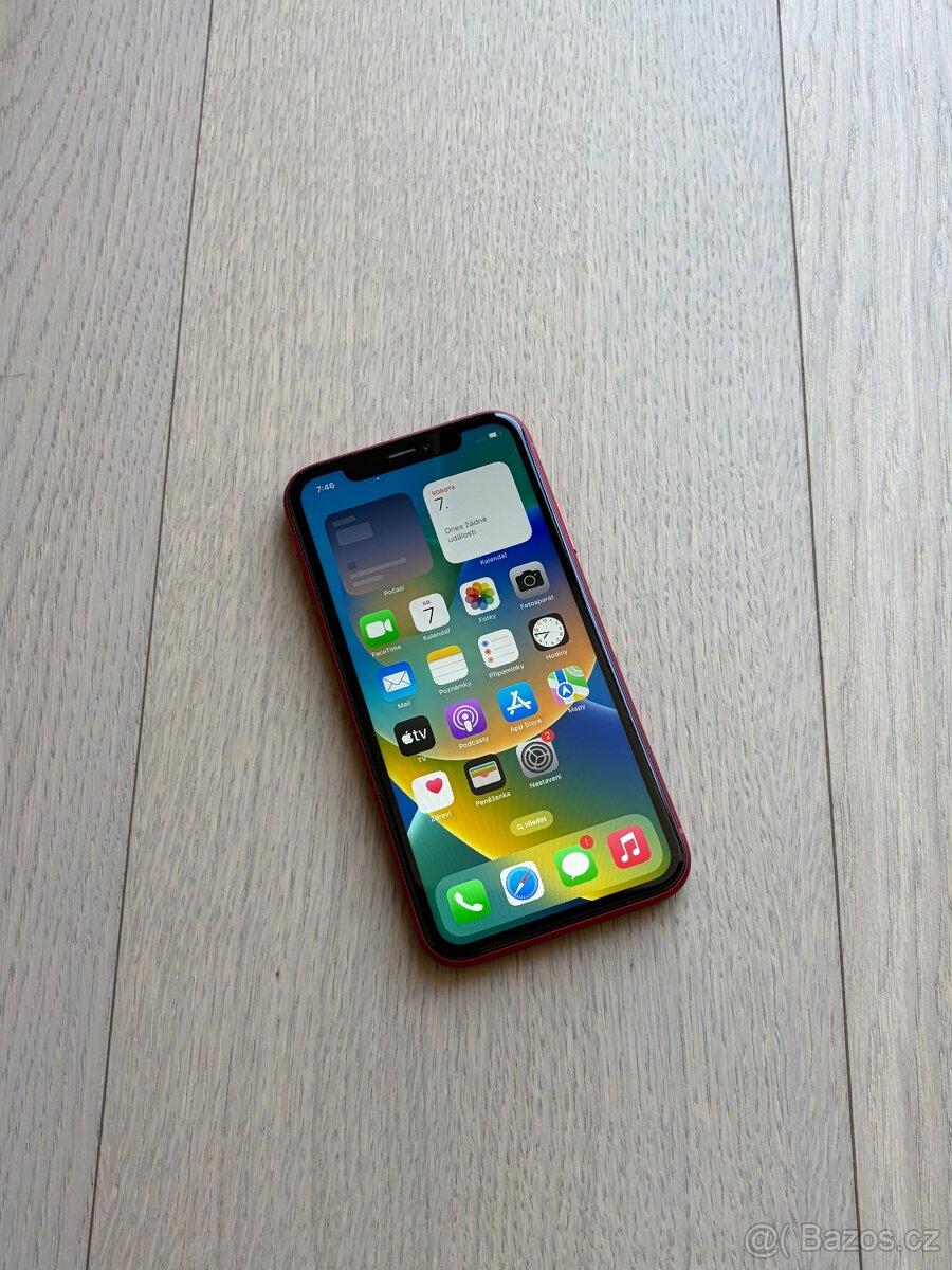 APPLE IPHONE XR 64GB ČERVENÝ, ZÁRUKA, 100% BATERIE