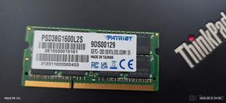Ddr3 so-dimm 8gb 1600mhz Patriot