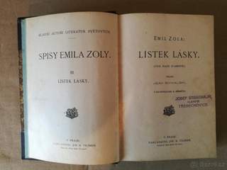 Kniha Emil Zola: Lístek lásky 1909