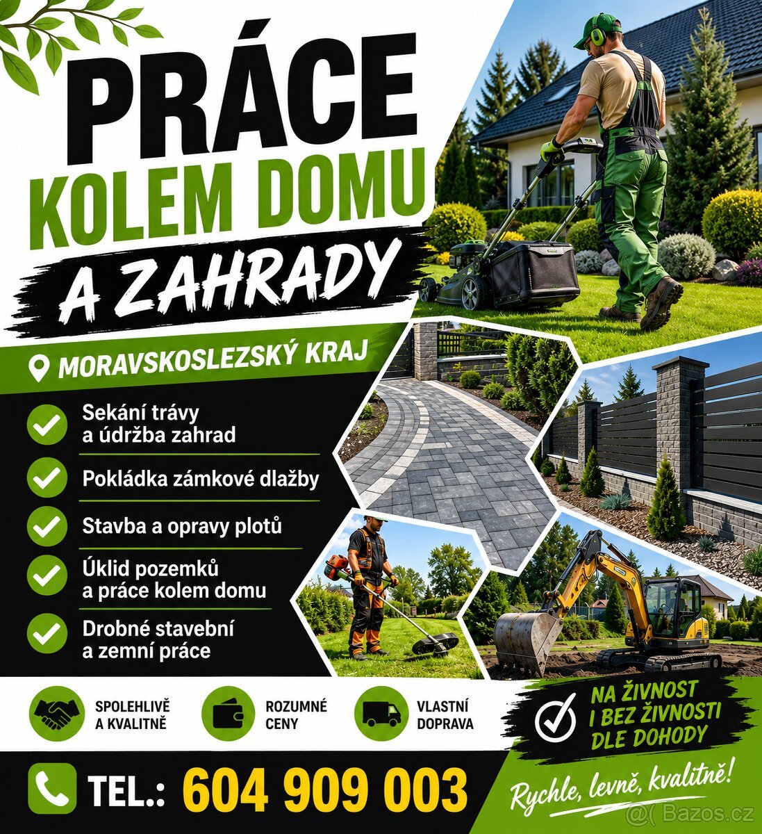 Práce kolem domu a zahrady