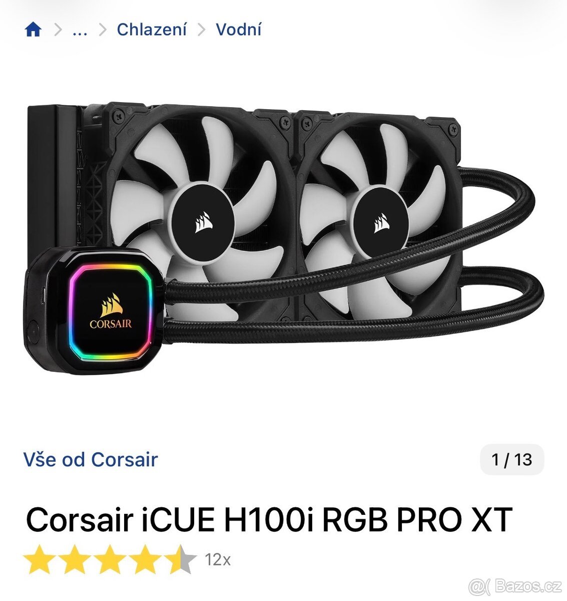 Vodní chlazení Corsair iCUE H100i RGB PRO XT