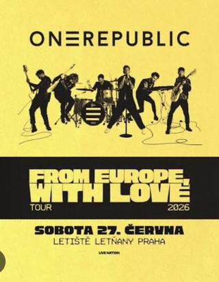 2 lístky na One Republic Praha 27.6.2026