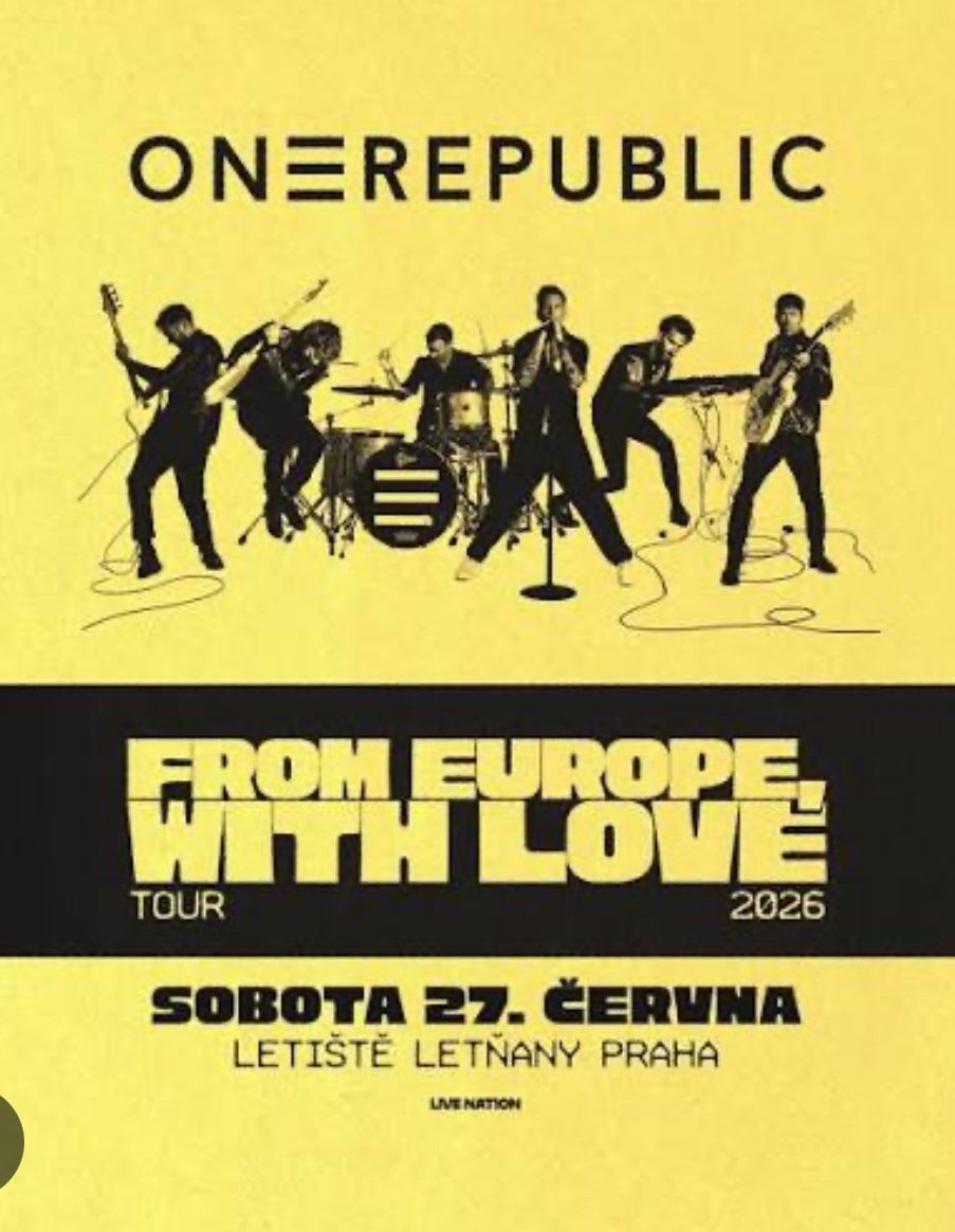 2 lístky na One Republic Praha 27.6.2026
