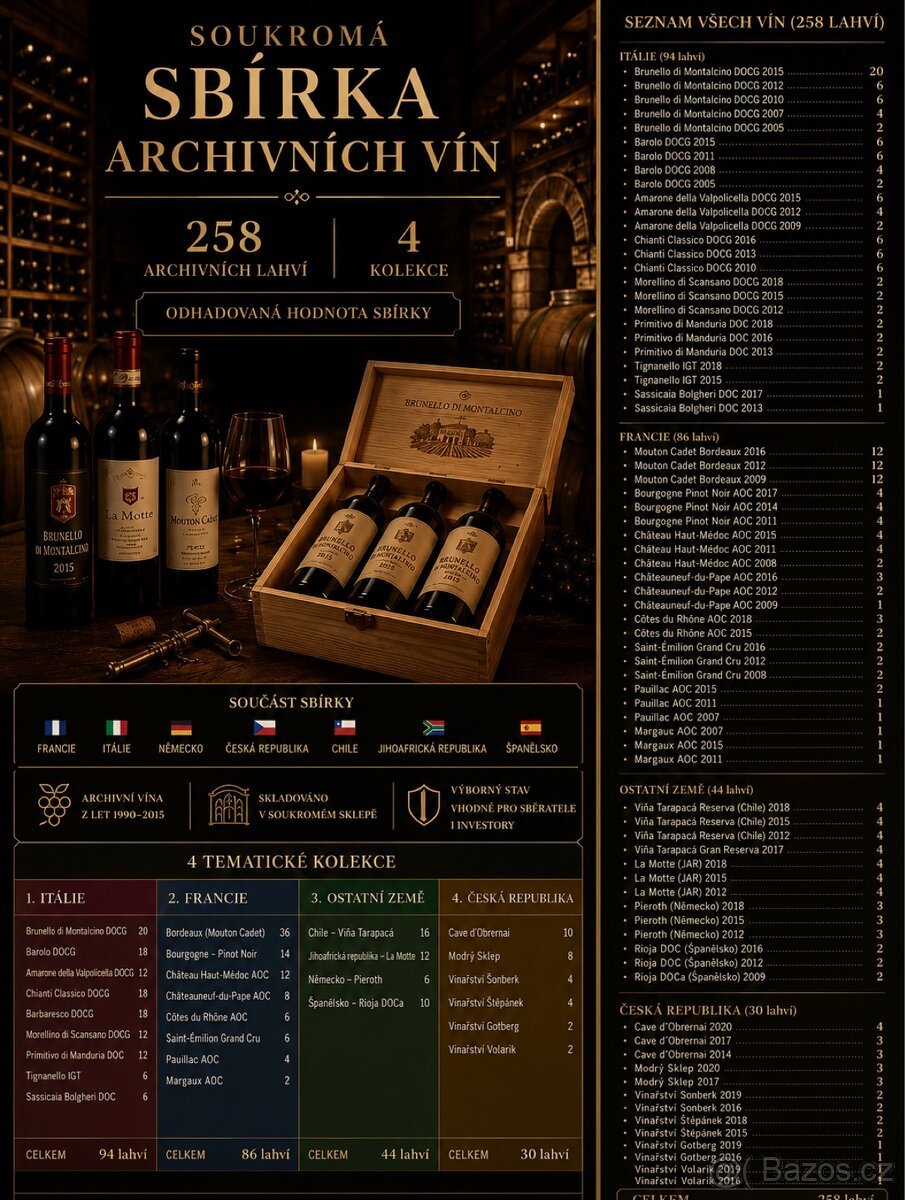 🍷 Soukromá sbírka archivních vín