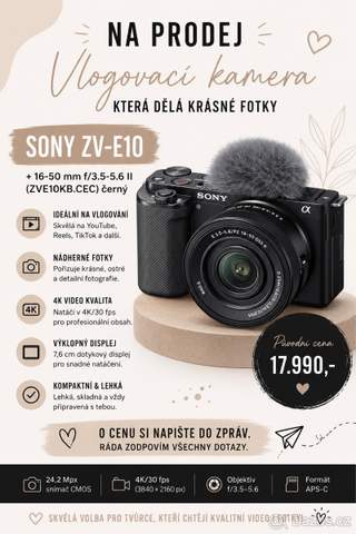 Digitální fotoaparát Sony ZV-E10