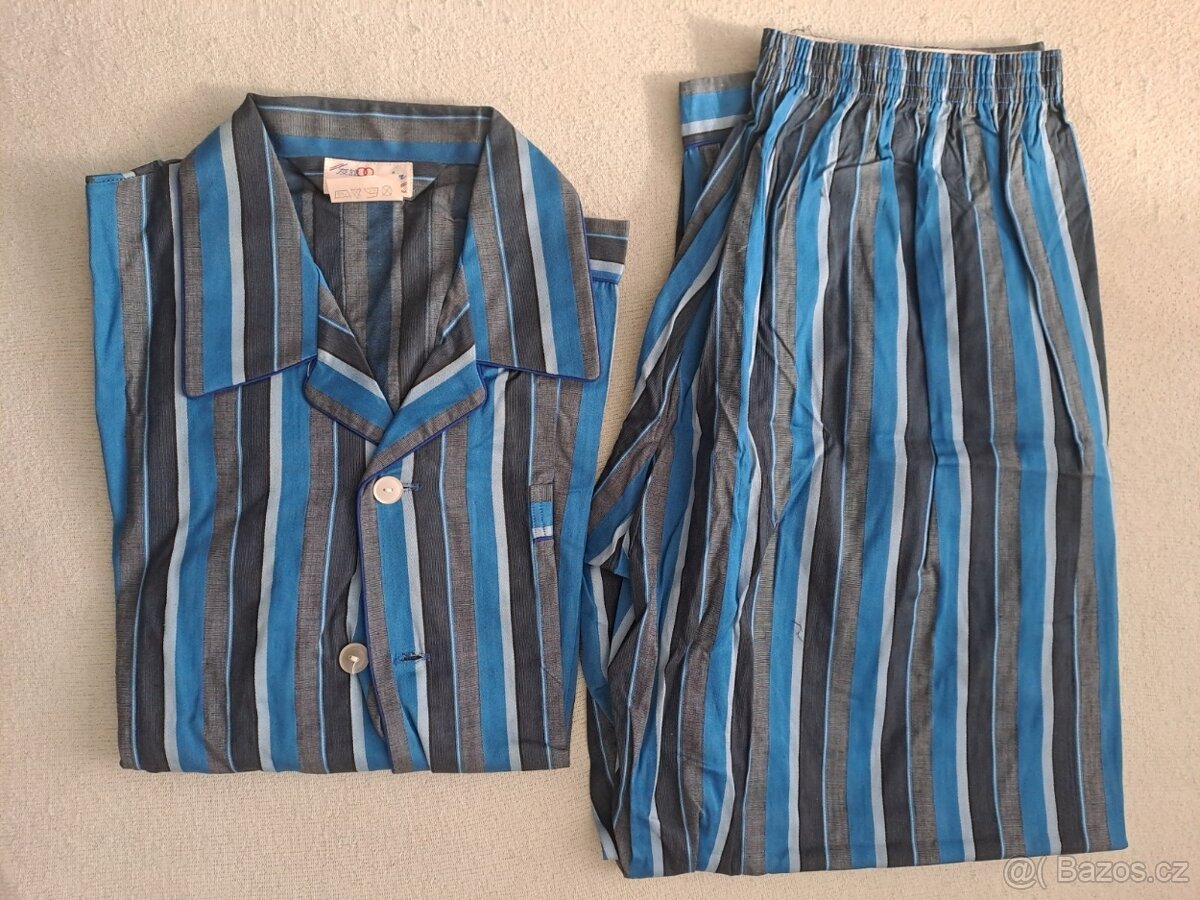 Vintage pyžamo Friendship Čína, dvoudílné, vel. 56, nové.