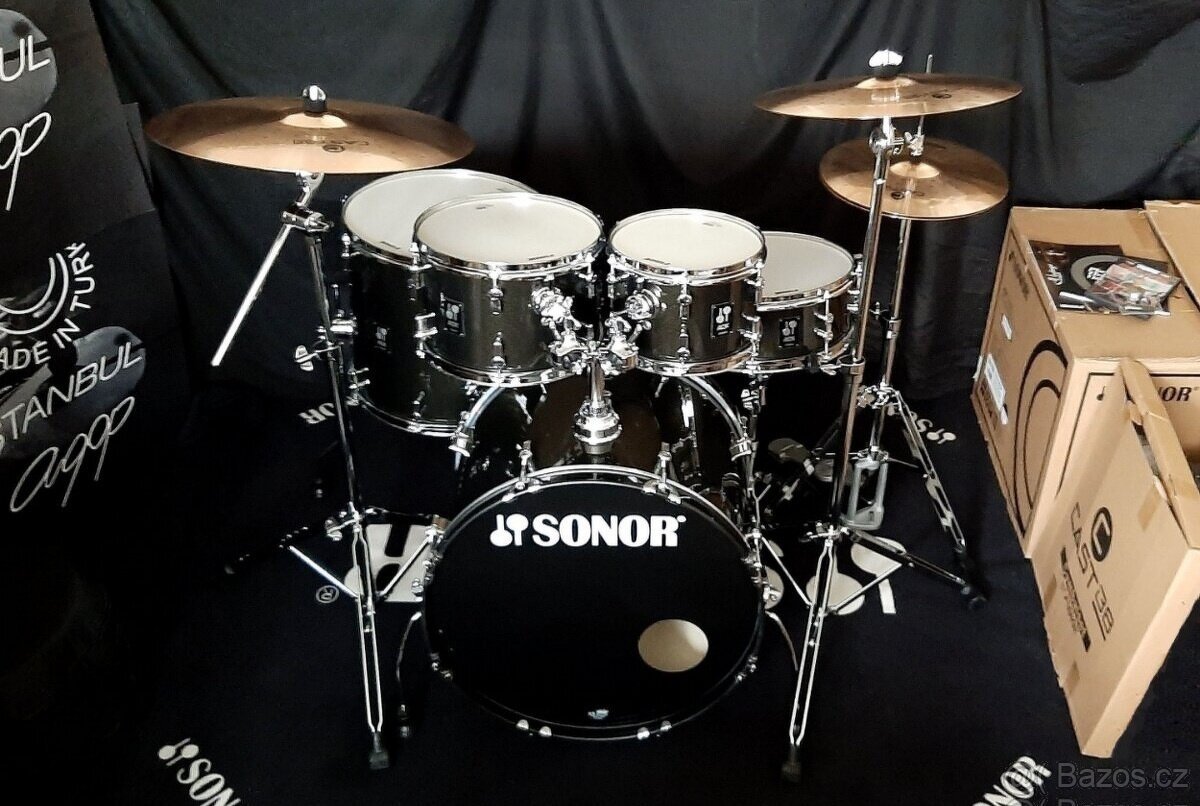 Prodám nové bicí Sonor AQX stage- komplet, zár.2roky