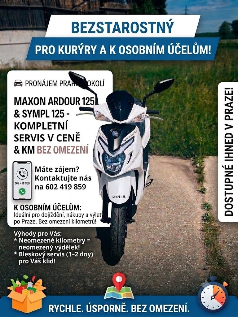 Pronájem Skútrů Maxon Ardour & Matador 125